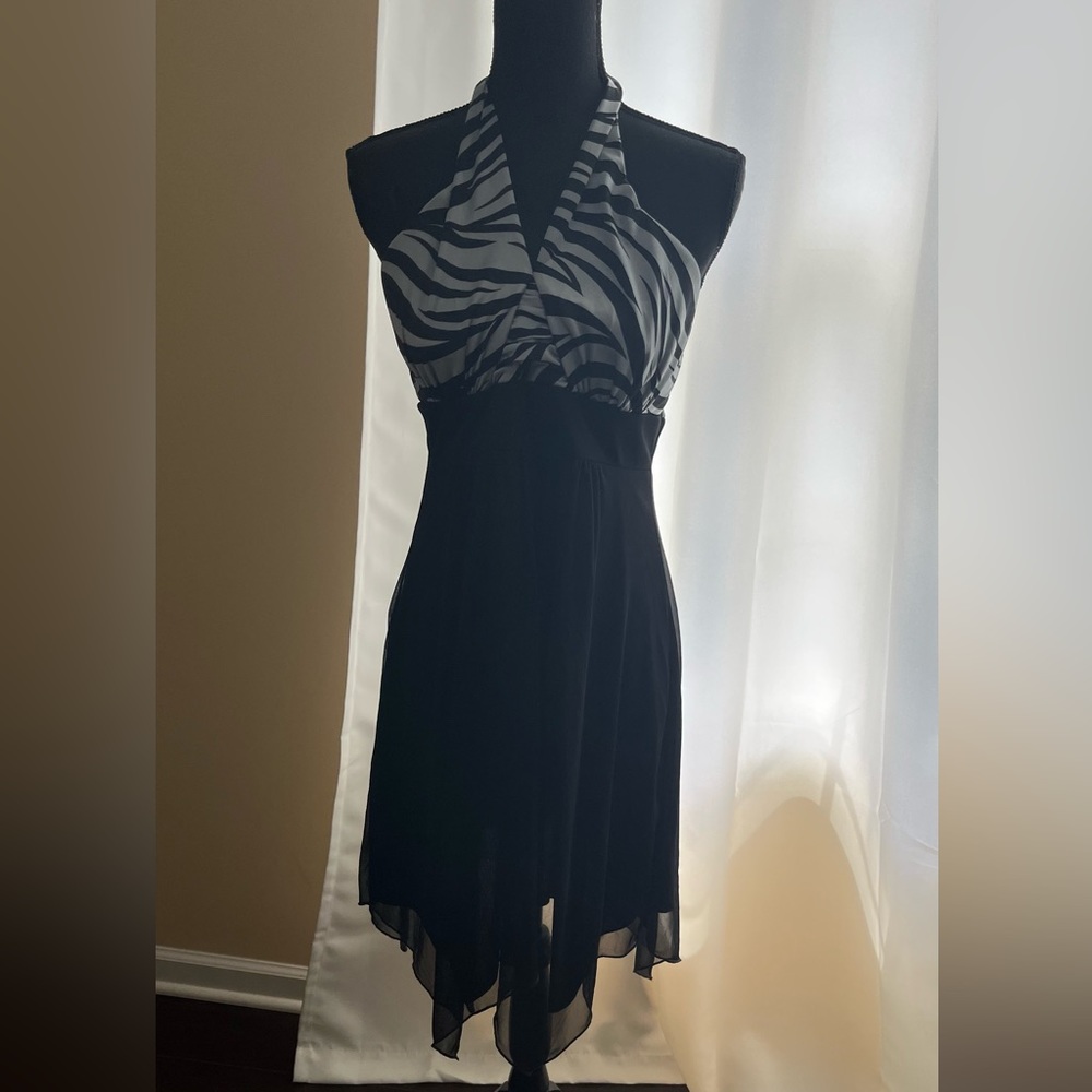 Beautiful black dress halter tie around the neck